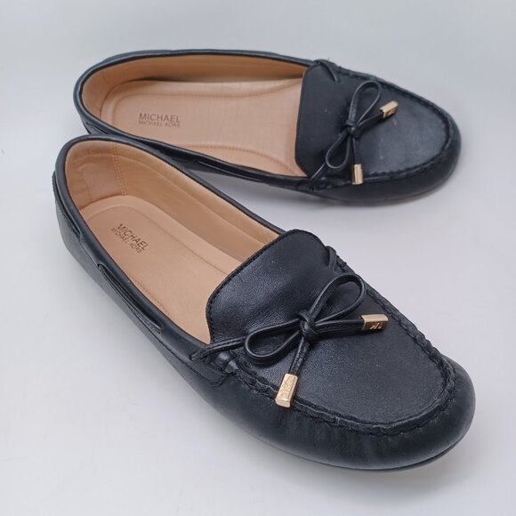MICHAEL Michael Kors Black Leather Loafers - Picture 9 of 16
